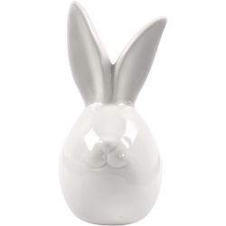 Lapin, H : 11,4 cm, d 5,5 cm, blanc, 12 pièces/ 1 Pq.