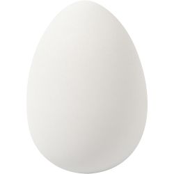Oeuf, H : 8 cm, d 5,5 cm, blanc, 8 pi&egrave;ces/ 1 Pq.