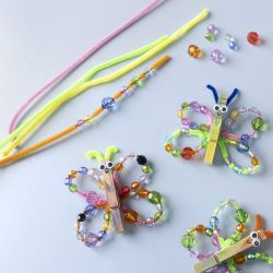 Fil chenille, L : 30 cm, &eacute;p. 6 mm, multicolore, 25 ass./ 1 Pq.