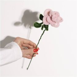 Fil chenille, L : 30 cm, &eacute;p. 6 mm, rose, 50 pi&egrave;ces/ 1 Pq.