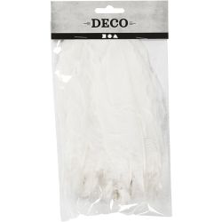 Plumes d'Oie Blanches, dim. 10-18, blanc, 70 pi&egrave;ces/ 1 sac