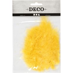 Duvet, dim. 5-12 cm, jaune, 15 pi&egrave;ces/ 1 Pq.