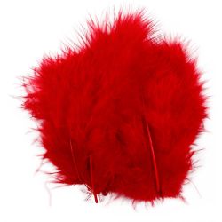 Duvet, dim. 5-12 cm, rouge, 15 pi&egrave;ces/ 1 Pq.