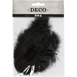 Duvet, dim. 5-12 cm, noir, 15 pi&egrave;ces/ 1 Pq.