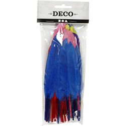 Plumes, L : 13 cm, ass. de couleurs, 48 pi&egrave;ces/ 1 Pq.