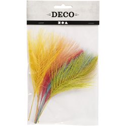 Plumes artificielles, L : 15 cm, L : 8 cm, ass. de couleurs, 10 pi&egrave;ces/ 1 Pq.