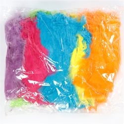 Plumes, dim. 11-17 cm, ass. de couleurs, 144 boule/ 1 Pq.