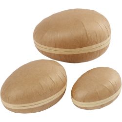 Oeufs en deux parties, L : 12+15+18 cm, 3 pi&egrave;ces/ 1 Pq.