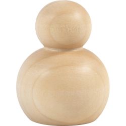 Corps de figurine en bois, Rond, H : 5 cm, 5 pi&egrave;ces/ 1 Pq.