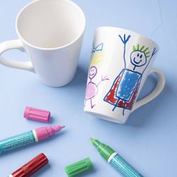 Tasse, H : 10 cm, d 5-8 cm, 250 ml, blanc, 1 pi&egrave;ce