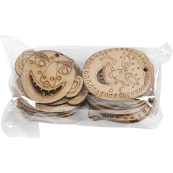 Masques, dim. 5,5-7 cm, &eacute;p. 4 mm, 24 pi&egrave;ces/ 1 Pq.