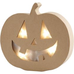 Lampe citrouille, H : 20 cm, P: 4 cm, L : 22 cm, 1 pi&egrave;ce