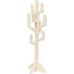 Cactus en bois, H : 38 cm, L : 12 cm, &eacute;p. 8 mm, 1 pi&egrave;ce