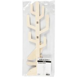 Cactus en bois, H : 38 cm, L : 12 cm, ép. 8 mm, 1 pièce
