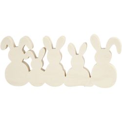 Lapins, H : 11 cm, L : 30 cm, &eacute;p. 2 cm, 1 set