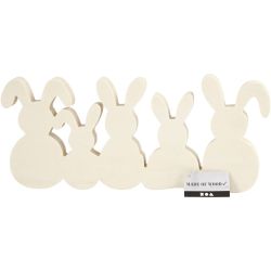 Lapins, H : 11 cm, L : 30 cm, ép. 2 cm, 1 set