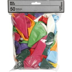 Ballons, d 43 cm, ass. de couleurs, 50 pi&egrave;ces/ 1 Pq.