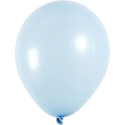 Ballons, d 23 cm, rond, bleu clair, 10 pi&egrave;ces/ 1 Pq.