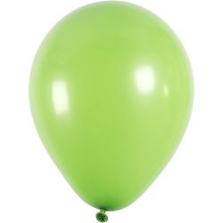 Ballons, d 23 cm, rond, vert, 10 pi&egrave;ces/ 1 Pq.