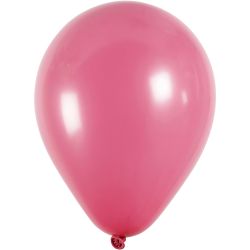 Ballons, d 23 cm, rond, rose fonc&eacute;, 10 pi&egrave;ces/ 1 Pq.