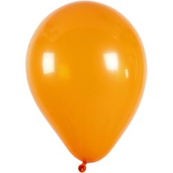 Ballons, d 23 cm, rond, orange, 10 pi&egrave;ces/ 1 Pq.