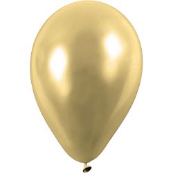 Ballons, d 23 cm, rond, or, 8 pi&egrave;ces/ 1 Pq.