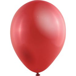 Ballons, dim. 23 cm, rond, rouge m&eacute;tallique, 8 pi&egrave;ces/ 1 Pq.