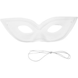 Masque demi-visage, H : 7 cm, L : 20 cm, blanc, 12 pi&egrave;ces/ 1 Pq.