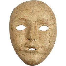 Masque visage , H : 17,5 cm, L : 12,5 cm, 1 pi&egrave;ce