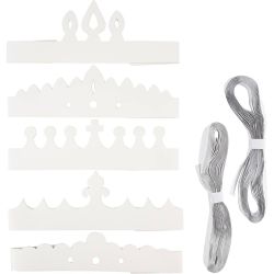 Couronnes, H : 10-16,5 cm, L : 60 cm, blanc, 50 pi&egrave;ces/ 1 Pq.