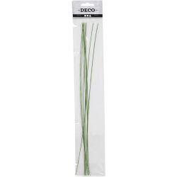 Fil m&eacute;tallique fleuriste, L : 30 cm, d 0,6 mm, vert, 20 pi&egrave;ces/ 1 Pq.