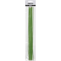 Fil m&eacute;tallique fleuriste, L : 30 cm, d 2 mm, vert, 20 pi&egrave;ces/ 1 Pq.