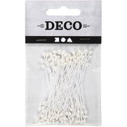 &Eacute;tamines de Fleurs, L : 6,4 cm, d 2 mm, nacr&eacute;, 100 pi&egrave;ces/ 1 Pq.