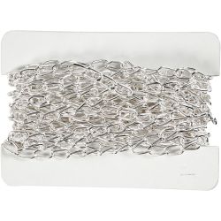 Jaseron, L : 6 mm, argent&eacute;, 5 m/ 1 pi&egrave;ce