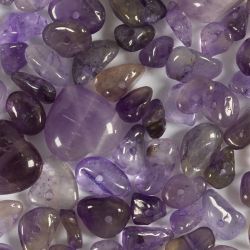 Perles de cristal, Am&eacute;thyste, d 7-12 mm, diam&egrave;tre int&eacute;rieur 1 mm, violet, 63 pi&egrave;ces/ 1 Pq.