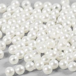 Perles de Cire, d 5 mm, diam&egrave;tre int&eacute;rieur 1,7 mm, nacr&eacute;, 110 pi&egrave;ces/ 1 Pq.