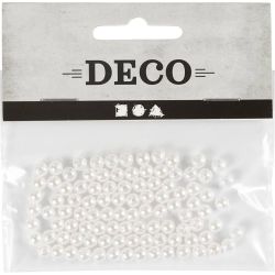 Perles de Cire, d 5 mm, diam&egrave;tre int&eacute;rieur 0,7 mm, nacr&eacute;, 100 pi&egrave;ces/ 1 Pq.