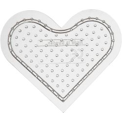 Plaques &agrave; picots, petit c&oelig;ur, dim. 7 cm, medium, transparent, 1 pi&egrave;ce