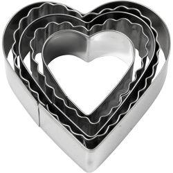 Emporte-pi&egrave;ces, Coeur, dim. 8 cm, 5 pi&egrave;ces/ 1 Pq.