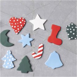 Emporte-pi&egrave;ces, Formes de No&euml;l, dim. 3-5,7 cm, 10 pi&egrave;ce/ 1 Pq.