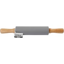 Rouleau &agrave; p&acirc;tisserie, L : 38 cm, d 5,5 cm, gris, 1 pi&egrave;ce