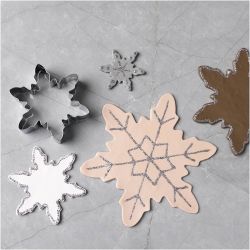 Emporte-pi&egrave;ces, H : 2,5 cm, dim. 6-16,5 cm, flocon de neige, 1 pi&egrave;ce/ 1 Pq.