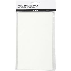 Pulpe de Papier, feuille 20x12 cm, blanc cassé, 100 gr/ 1 Pq.