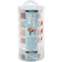 Foam Clay&reg;, M&eacute;tallis&eacute;, harmonie brun, 6x14 gr/ 1 Pq.