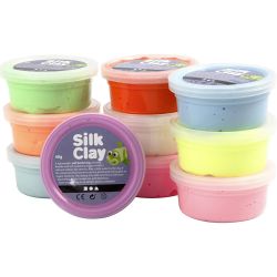 Silk Clay&reg;, Basic 2, ass. de couleurs, 10x40 gr/ 1 Pq.