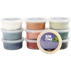 Silk Clay&reg;, couleurs pastel, 10x40 gr/ 1 Pq.