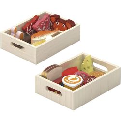 Aliments en bois pour le jeu VIGA