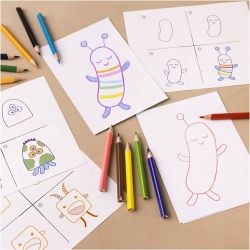 Mini Kit DIY Dessin, Monstres, 1 Pq.