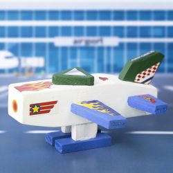 Mini Kit DIY Peinture, Avion, harmonie bleu/vert, 1 Pq.