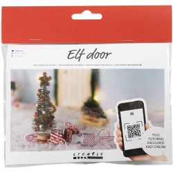 Mini Kit DIY Porte de Lutin, Sapin de No&euml;l, 1 Pq.